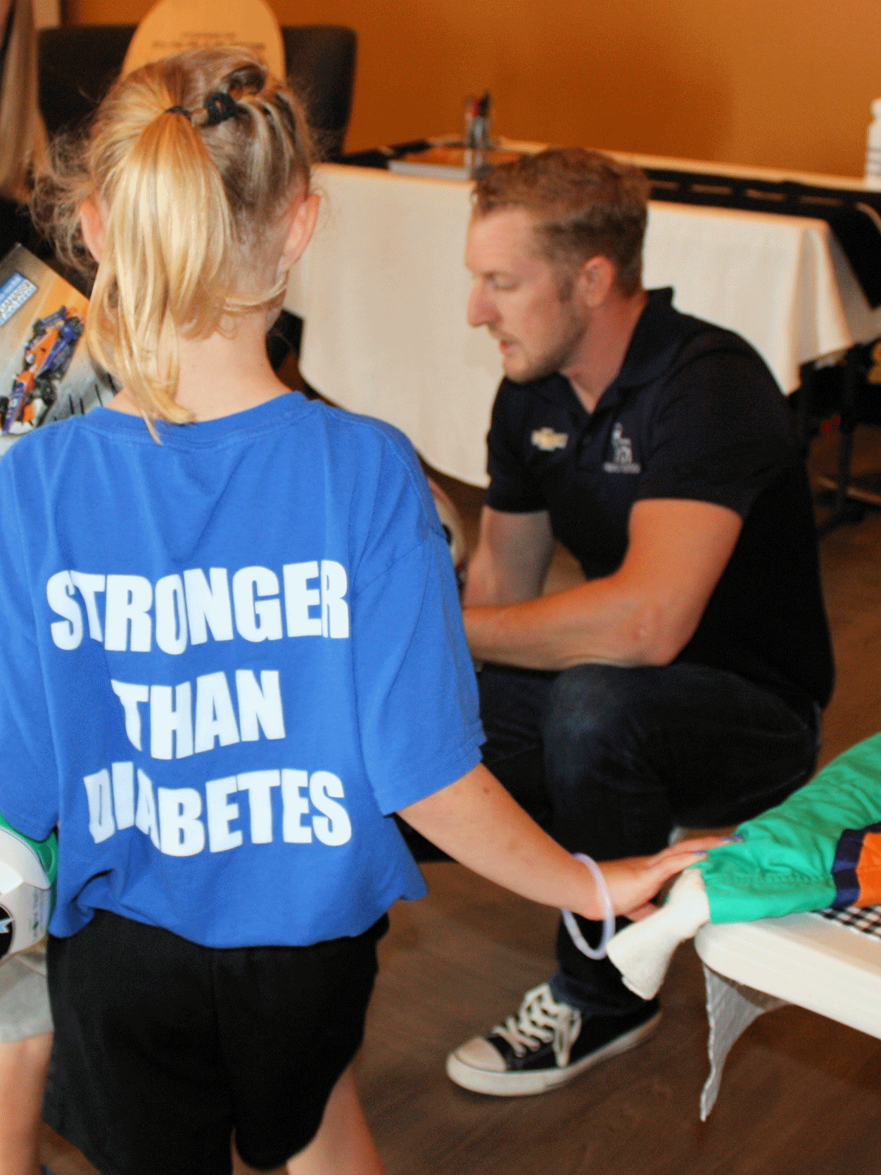 Charlie Kimball at Diabetes Kids Day event